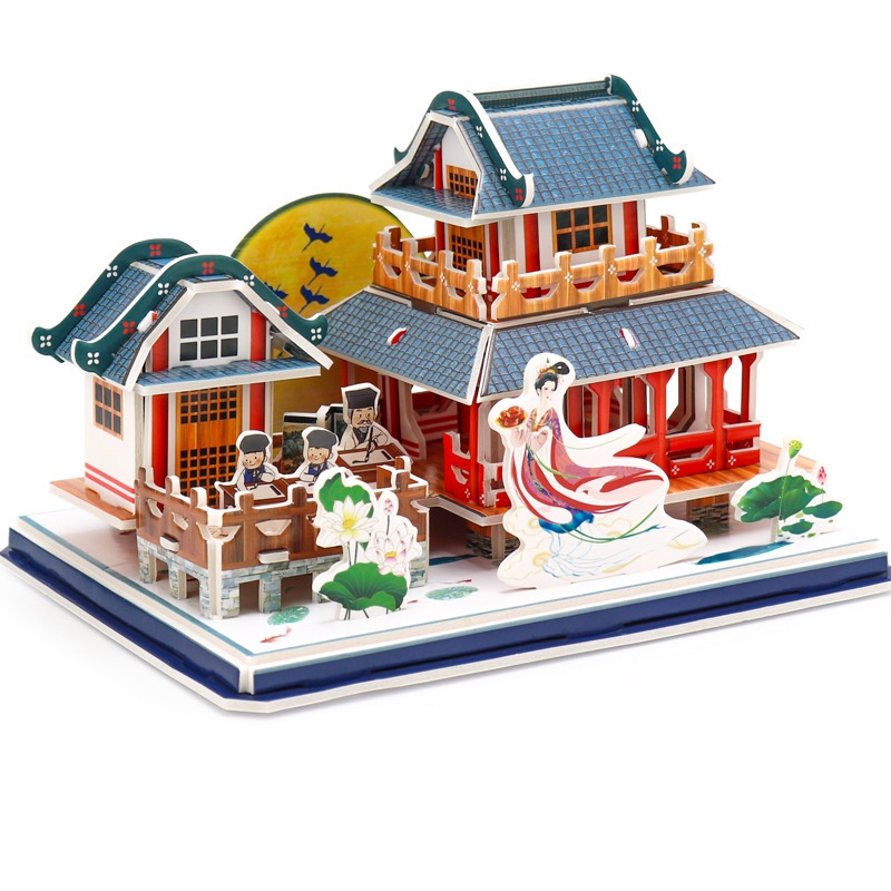 Mô Hình Ngôi Nhà 3D Bằng Giấy Ba Chiều Sáng Tạo Dành Cho Trẻ Em