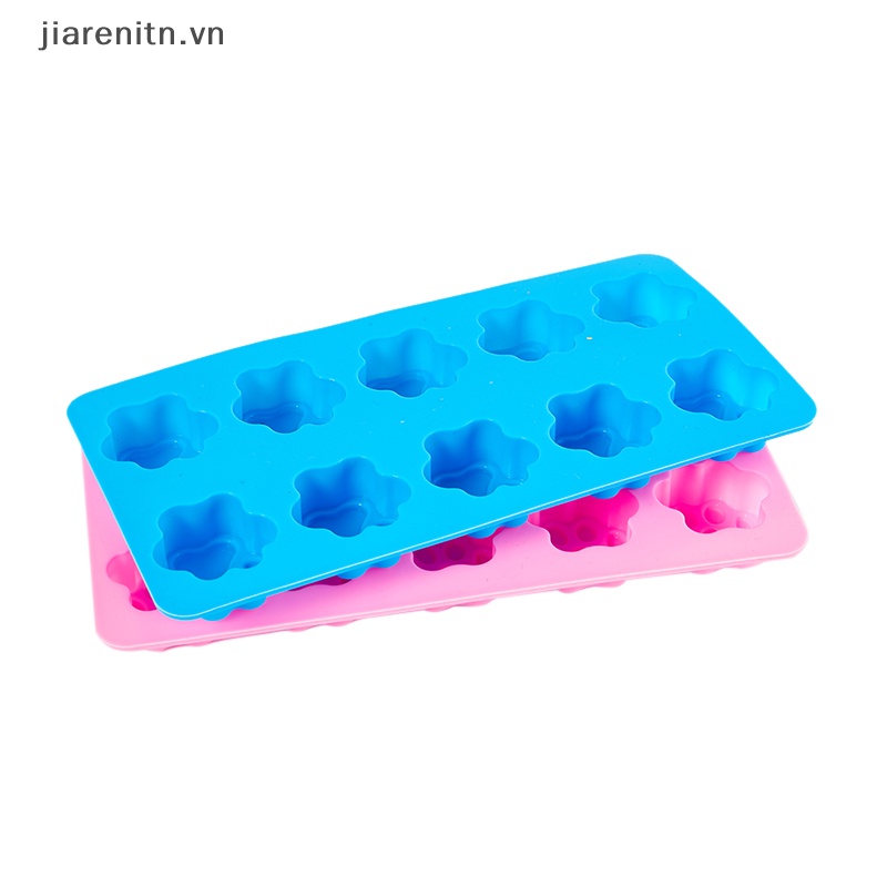 Khuôn Silicon Làm Đá / Bánh Quy / Thạch Rau Câu Hình Dấu Chân Chó / Mèo 10 Ngăn