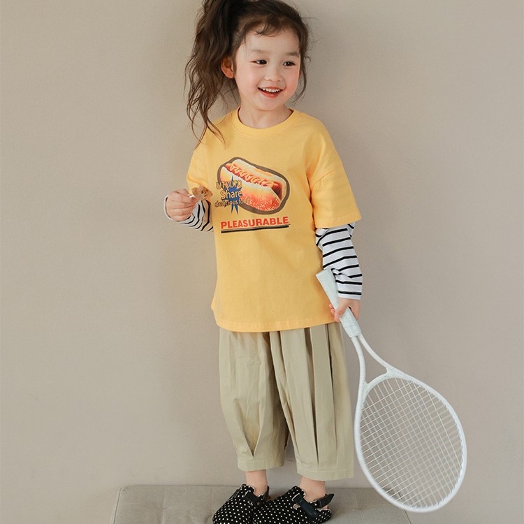 Quần Dài Xếp Ly Màu Trơn Phong Cách Hàn Quốc Thời Trang Mùa Xuân Cho Bé Gái