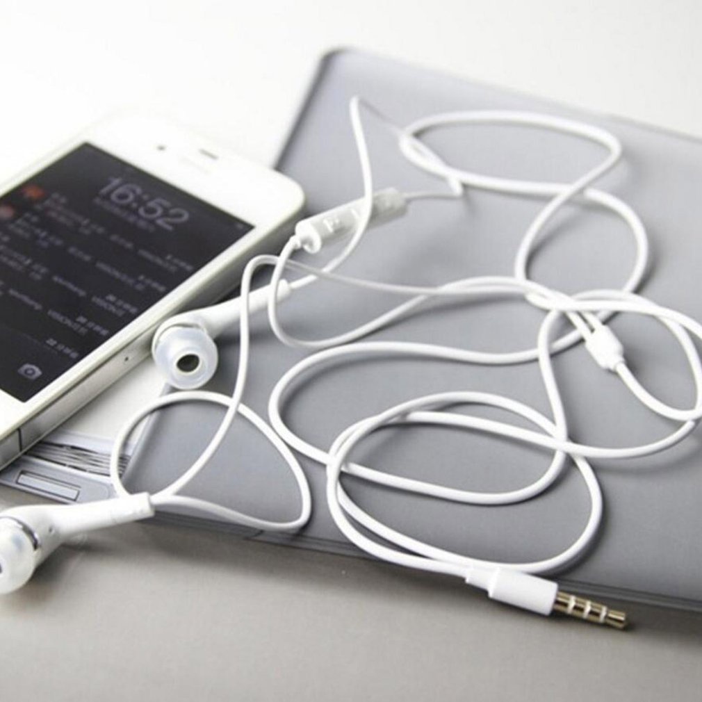 Tai Nghe 3.5mm Có Dây Có Mic Headset Điều Chỉnh Màu Trắng Phổ Biến Dành earphone Cho Ss