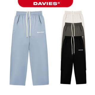 Quần dài nam nữ dáng suông DAVIES ống rộng nỉ nhiều màu D Basic Pant local brand |D25-Q1