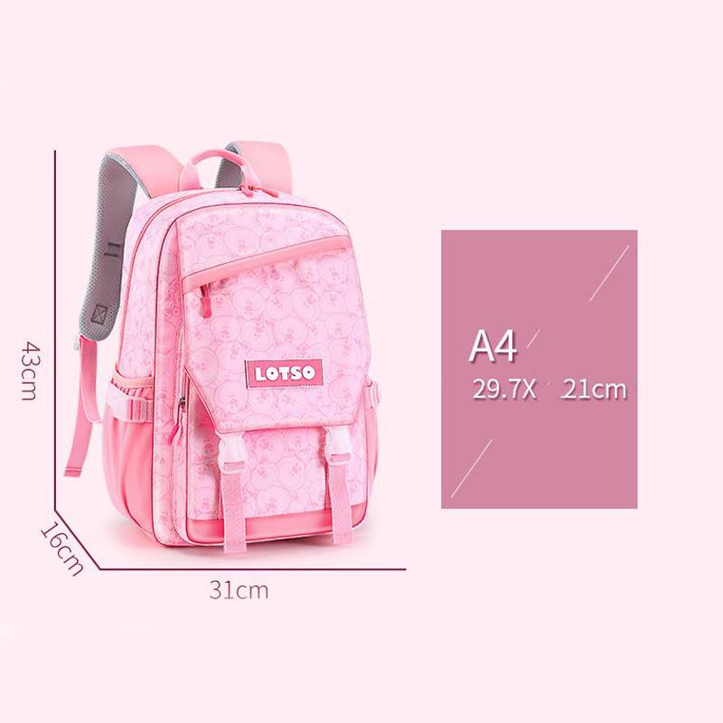 Ba Lô Học Sinh Cỡ Lớn Đa Năng Chống Thấm Nước In Hình Gấu / Dâu Tây Xinh Xắn Dành Cho Nam Và Nữ Lớp 3-6