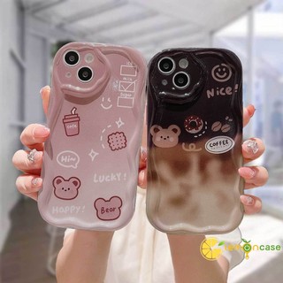 Ốp Điện Thoại Viền Cong Hình Gấu 3D Cho Samsung A51 A24 A04 A04S A13 A14 A22 A23 A52 A12 A03 A03S A50 A02S A20 A32 A50S A30S A52S A30 M12 M22 M32 A125 A13 Lie A14 LTE A037F F12 M04 M10S M02S A025 A205 A305 F02S