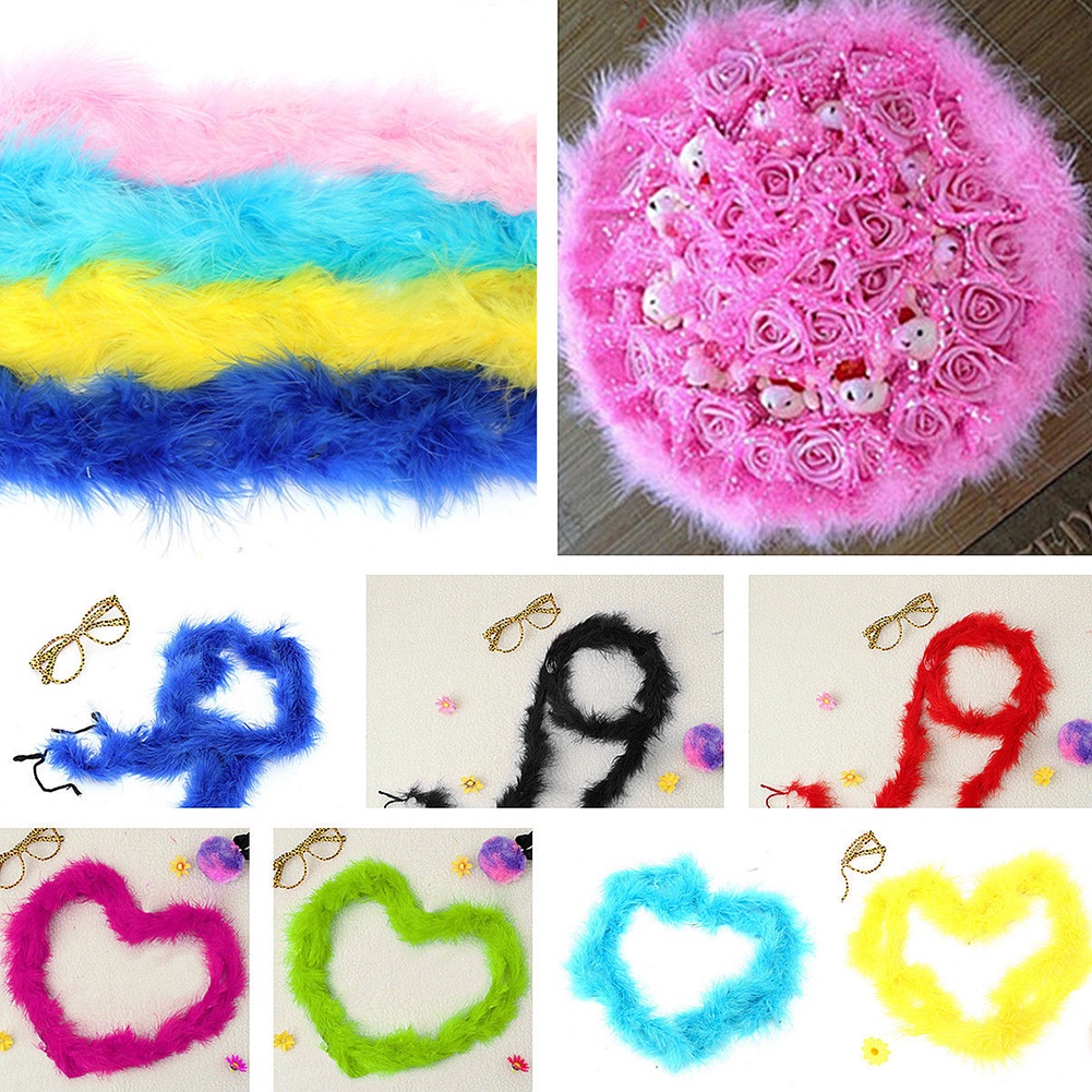 Dây Ruy Băng Lông Vũ Dài 2M Dùng Trang Trí Tiệc Cưới