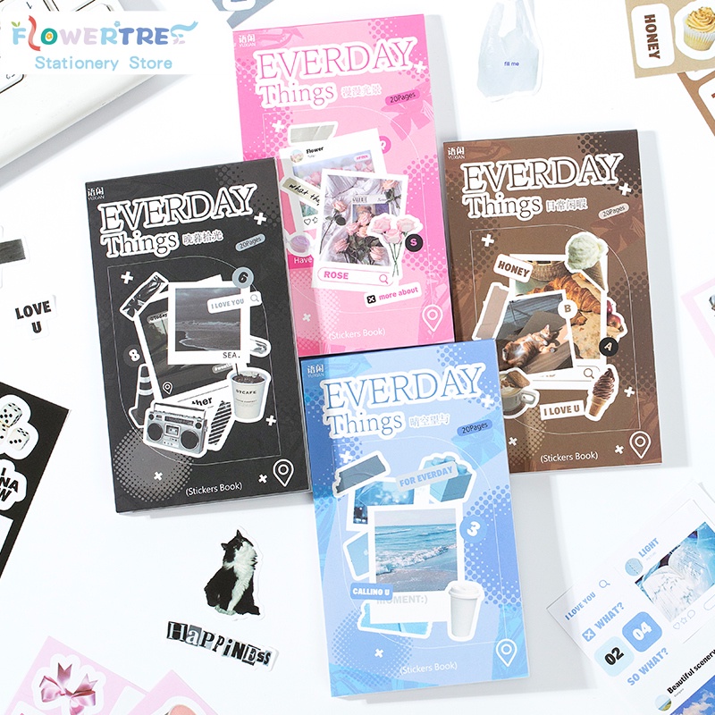 Bộ 20 tấm sticker dán trang trí sổ tay xinh xắn