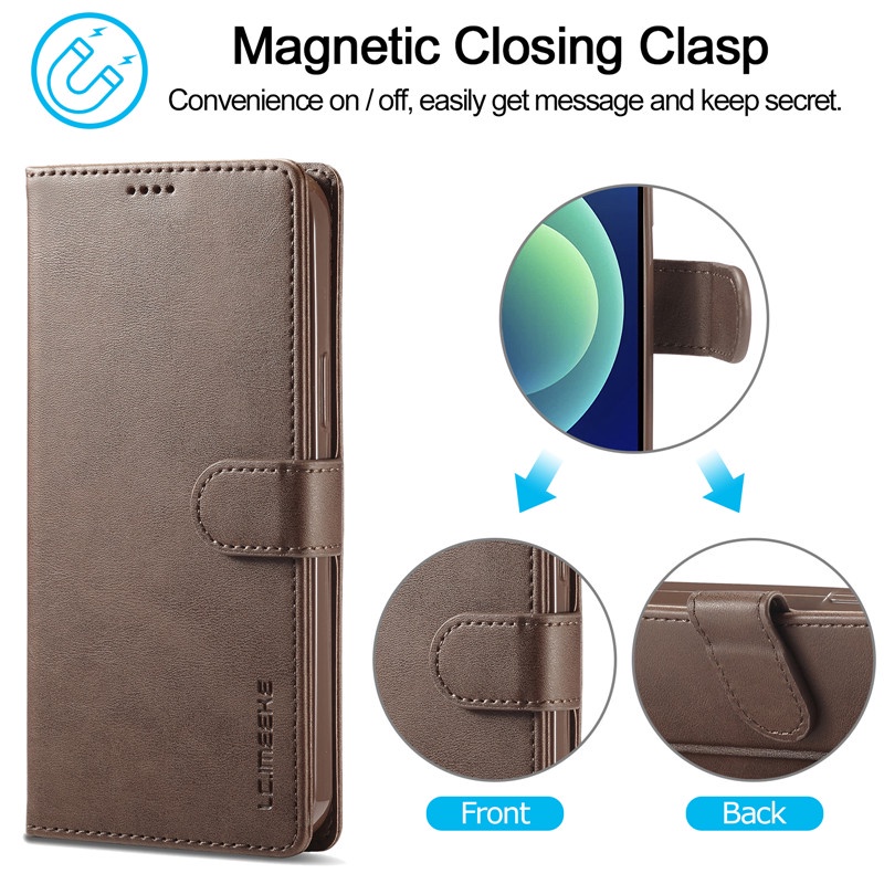 Bao Da Điện Thoại Siêu Mỏng Có Khóa Từ Tính Cho Samsung Note20 Ultra Note 10 Note9 Note8