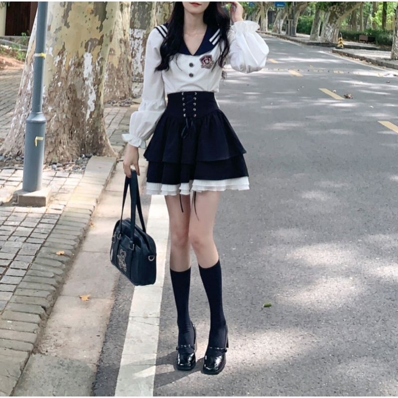 𝒀𝒂𝒏𝒚𝒂𝒏 Set JK Phong Cách Nữ Sinh Nhật Bản Dễ Thương Dành Cho Học Sinh