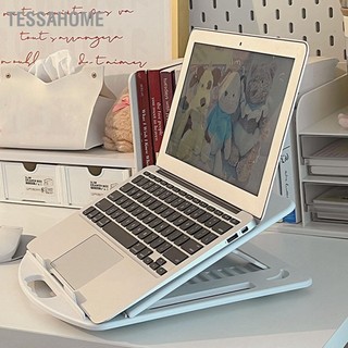 TessaHome Giá đỡ máy tính xách tay có thể điều chỉnh Máy để bàn Nâng gập lại làm mát màu trắng Loại Y với giá điện thoại di động