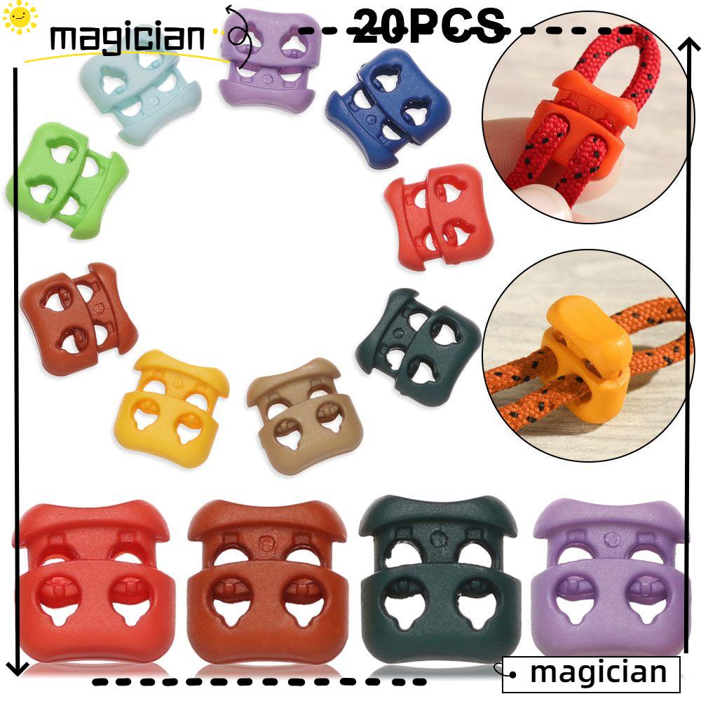 Set 20 Nút Chặn Dây Giày Hai Lỗ 4mm Chất Lượng Cao