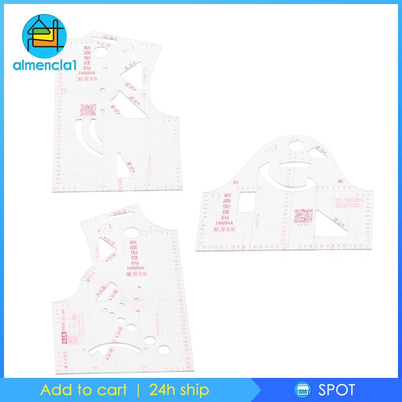 Bộ 3 Thước Đo Tỉ Lệ 1: 5 Chuyên Dụng Cho May Vá