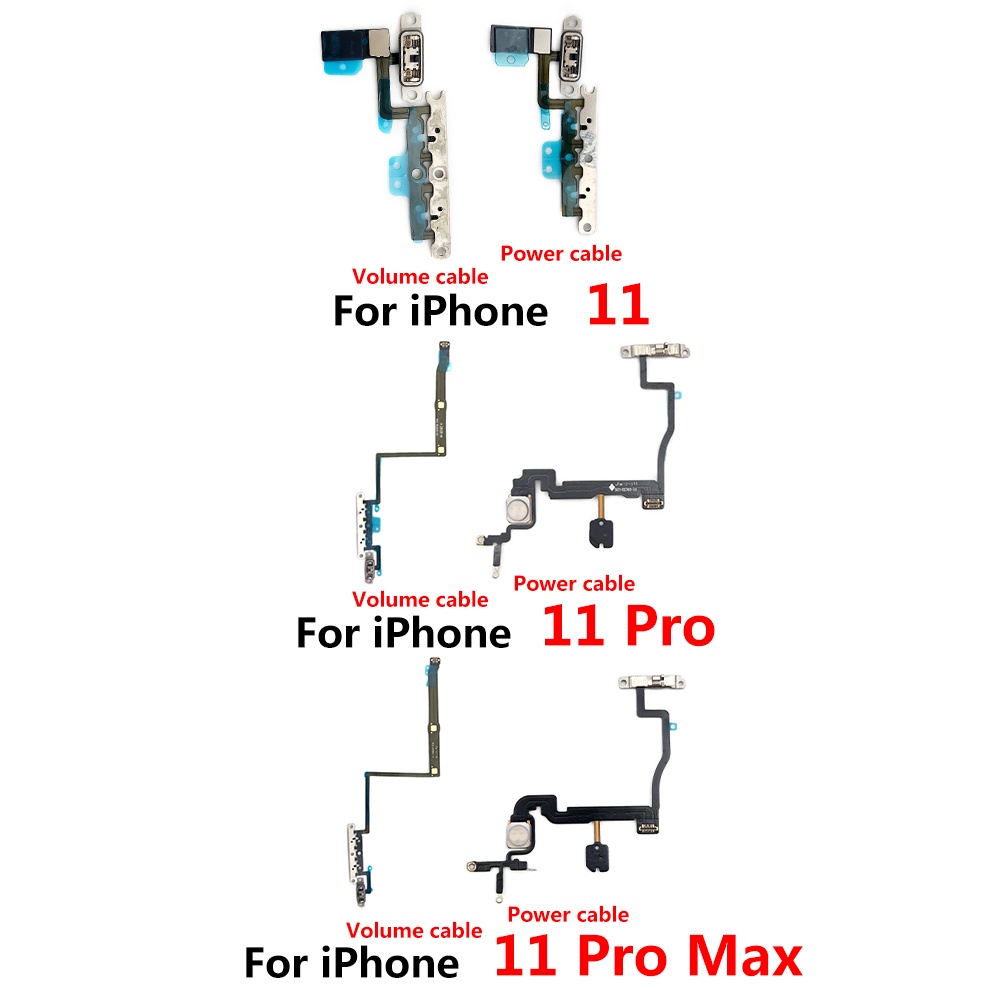Mới Dây Cáp Sửa Chữa Nút Nguồn / Tắt Cho IPhone 11 12 Pro Max 12