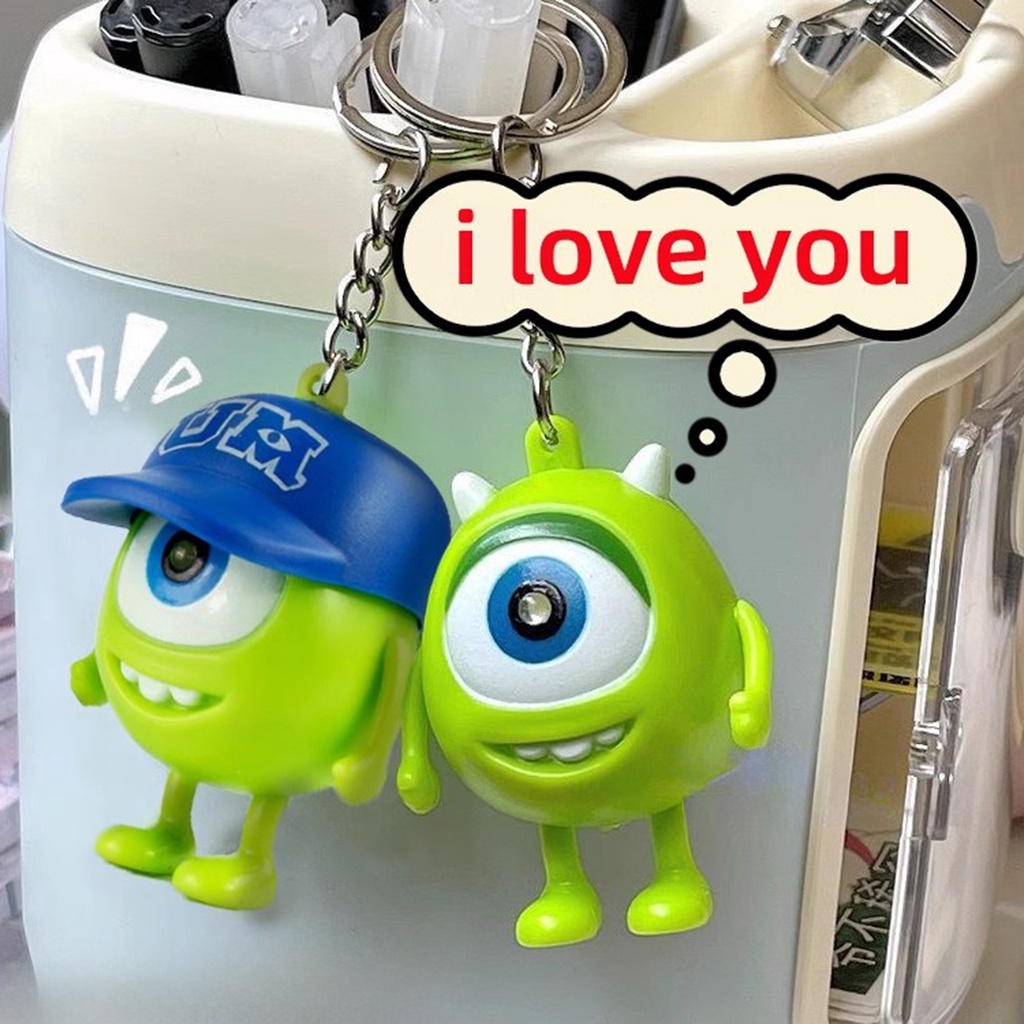 Móc Khóa Cặp Đôi Mắt To Có Đèn LED Và Âm Thanh Làm Quà Tặng Cho Học Sinh