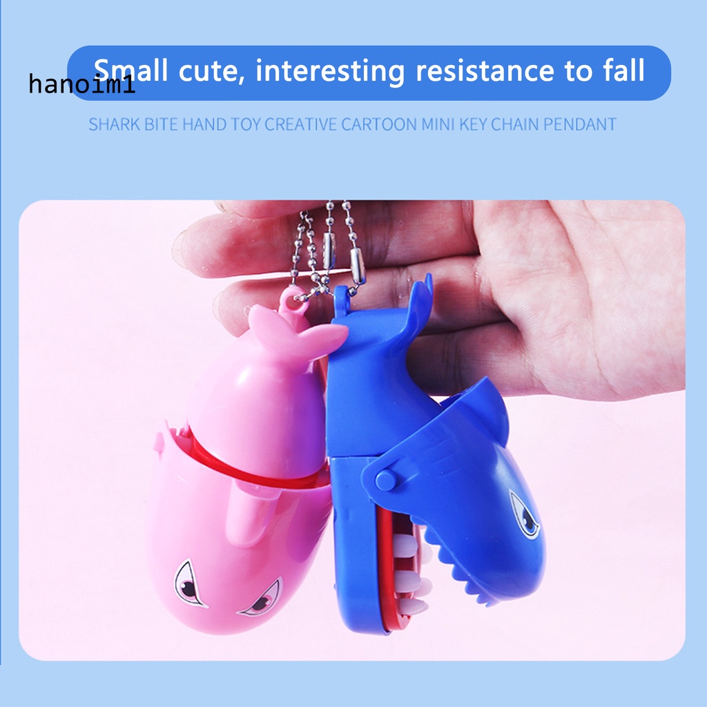 Ys2 cắn ngón tay móc khóa tương tác vui nhộn mini sáng tạo giảm áp abs phim hoạt hình cá mập cắn tay đồ chơi quà tặng sinh nhật