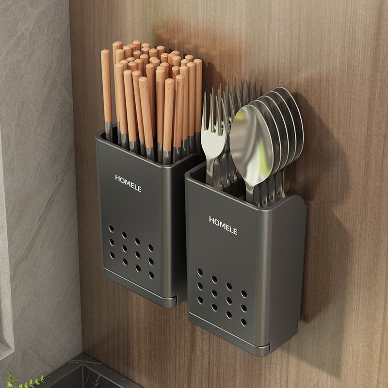 Hộp Đựng Đũa / Giá Đỡ Gắn Tường Không Cần Khoan Lỗ Thoát Nước Cho Nhà Bếp / Gia Đình