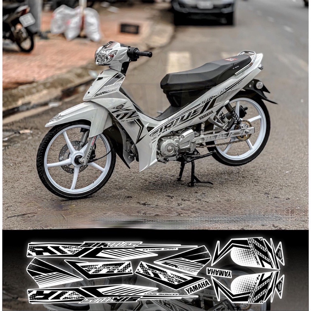 Tem sirius trắng mẫu mới, siêu nét.
