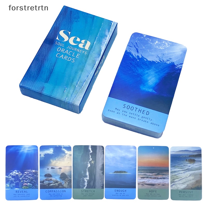 Forstretrtn sea soul journeys oracle card tarot lời tiên tri số phận bói toán bộ bài gia đình ban tiệc trò chơi người mới bắt đầu bài bói trò chơi en