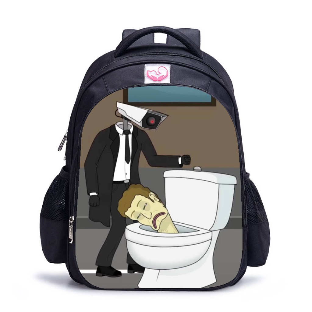 Balo toilet ganyu skibidi dành cho nam sinh viên dung tích lớn không thấm nước in thoáng khí cá tính đa năng ba