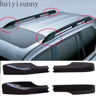 Hys black silver roof rack bar rail end replacement cover shell 4pcs for toyota land cruiser lc200 fj200 2008-2016 2017 2018 2019