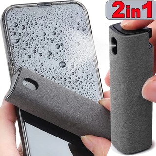 2in1 microfiber screen cleaner chai xịt điện thoại di động máy tính bảng máy tính tv màn hình làm sạch màn hình khăn lau không có cồn