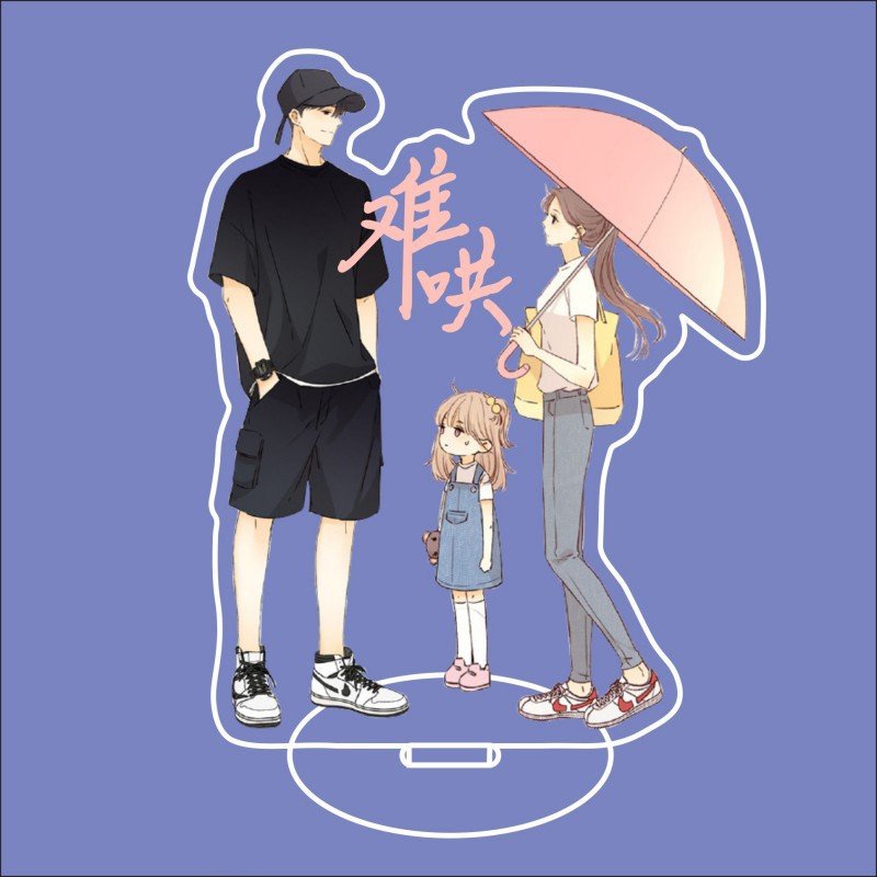 Mô hình Standee Khó dỗ dành manhua anime chibi tượng acrylic mica trong tượng trang trí