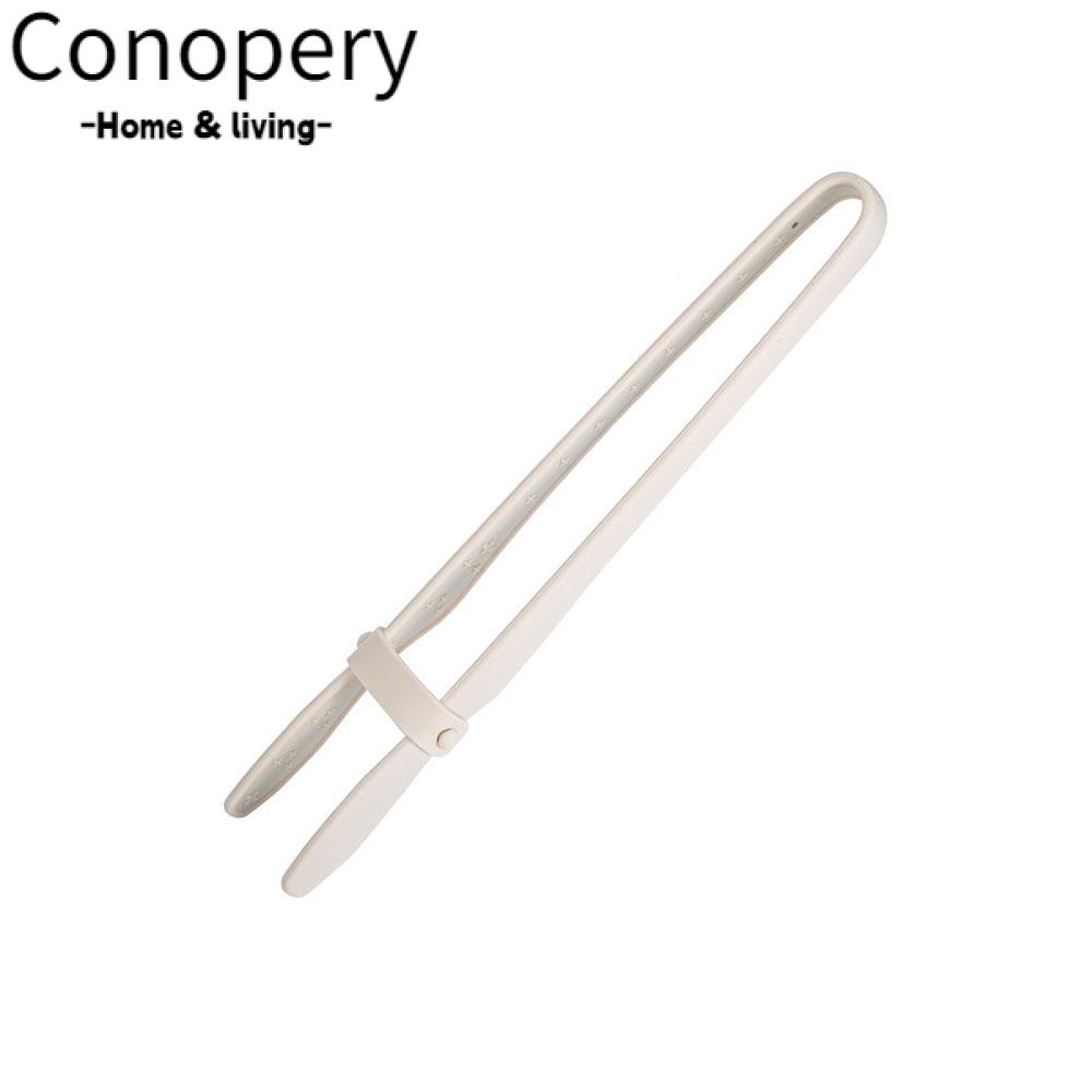 Conopery Kẹp thực phẩm, lưỡi nướng silicon mini dài, phụ kiện nhà bếp kẹp bánh mì trắng nóng