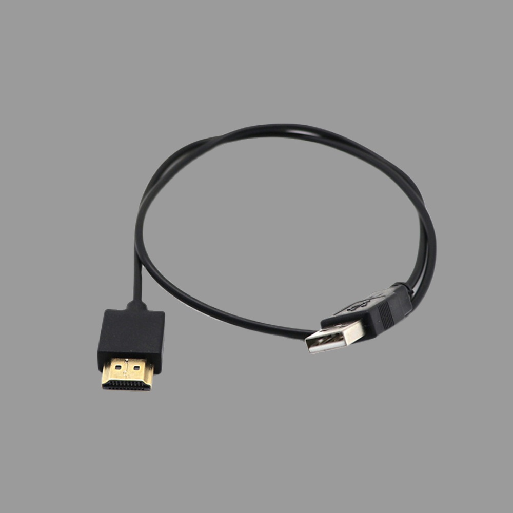 Cáp nguồn AUBESS kỹ thuật số truyền âm thanh màu đen 0.5m chất liệu dây đồng HDMI thích hợp cho cáp USB