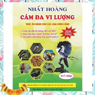 Cám chim Đa Vi Lượng. Cám cho các loại chim cảnh: Chào mào, khuyên, chòe... Cám Nhất hoàng, khối lượng 500g