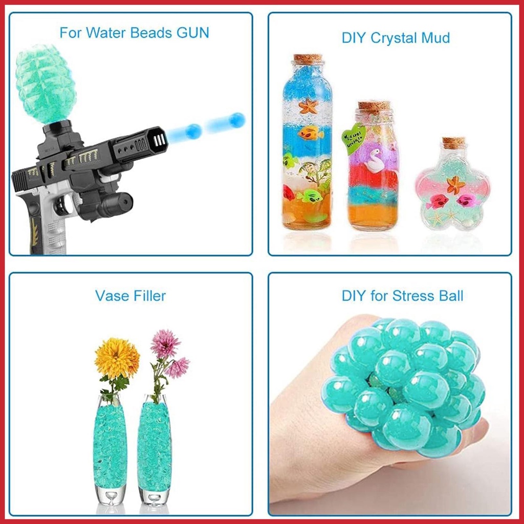 10000 cái gel refill đạn hạt nước splatrsplat bullets for gel toy for home decor water beads pievn