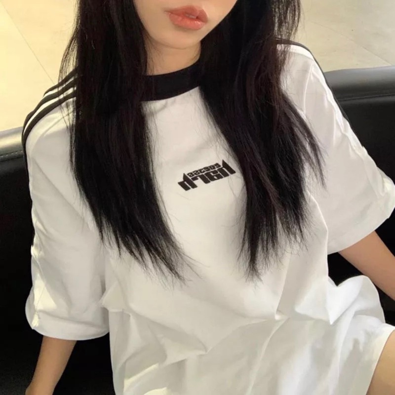 Áo thun Raglan 3 sọc tay PINK tay lỡ form rộng HARH Unisex CALLA