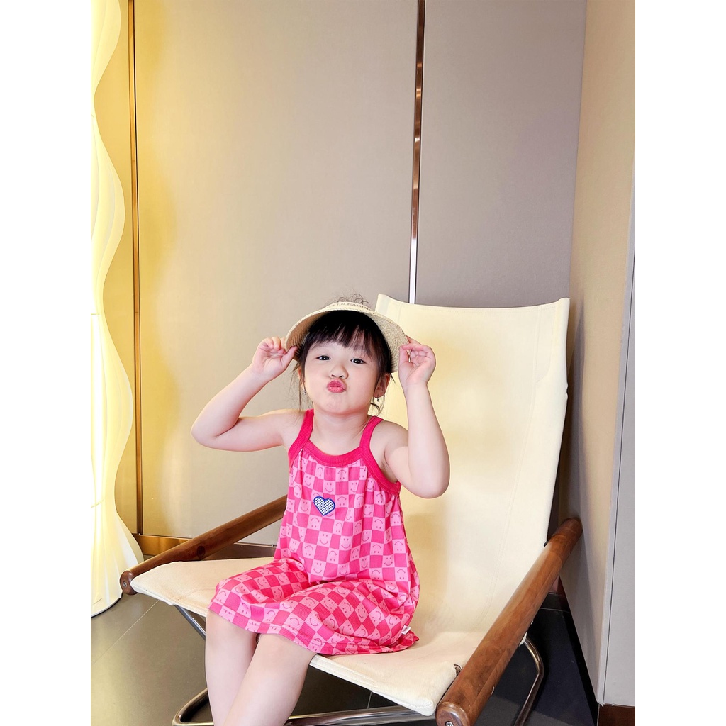 Đầm Ngủ Hai Dây Bằng Lụa Mát Thoáng Khí Phong Cách Công Chúa Phương Tây Dễ Thương Dành Cho Bé Gái 80-150cm