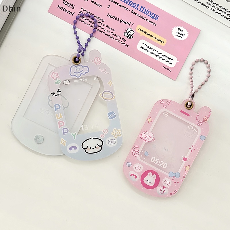 Album ảnh thẻ chủ thẻ từ tính kawaii photocard holder keychain mini photo album bộ thẻ acrylic cho túi charm keyring cod