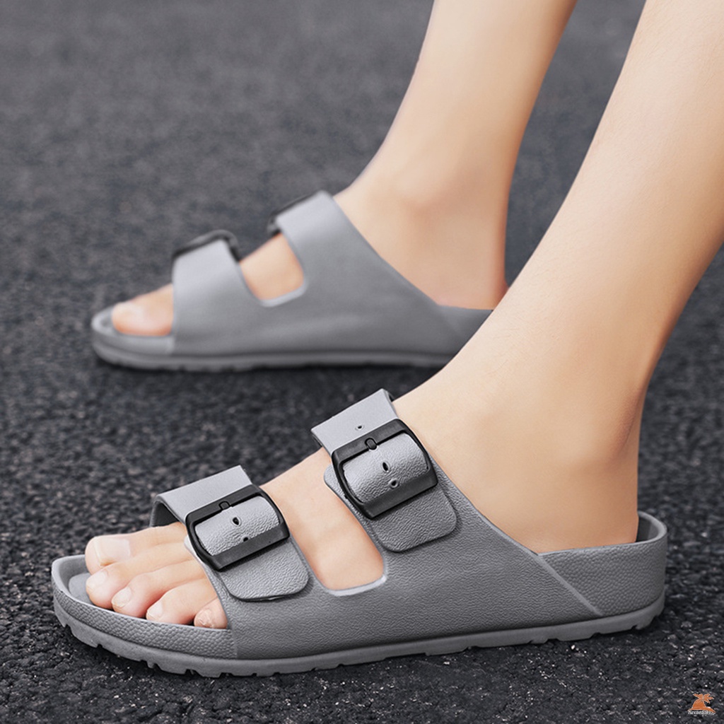 Double strap casual slides sandal wear-resistant long service life slippers