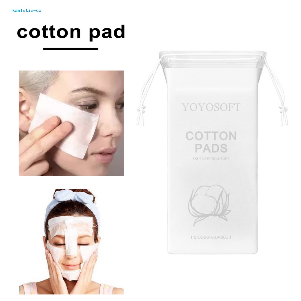 Ka * cotton pad để tẩy trang chăm sóc da miếng bông trang điểm mỏng soft lint-free 100pcs khô / ướt sử dụng móng tay / môi / mắt tẩy trang dùng một lần non-woven for toner