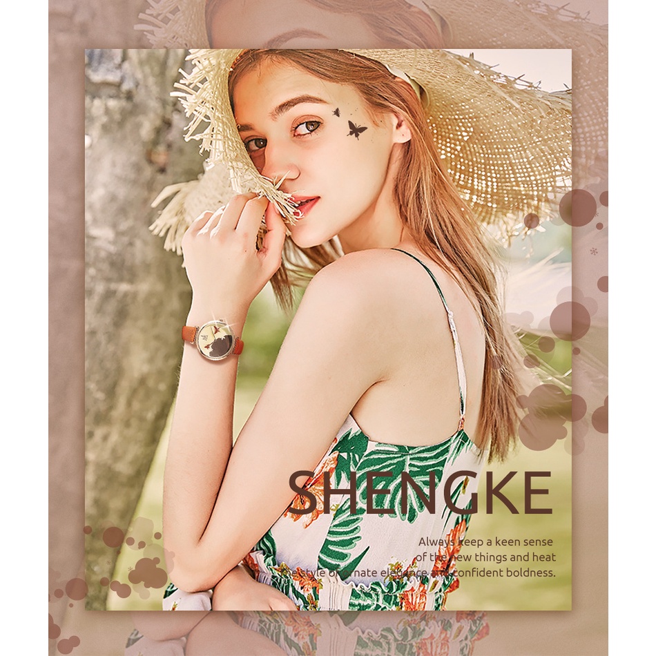 Đồng Hồ Đeo Tay Chống Nước Họa Tiết Lá Cây Đơn Giản Sáng Tạo Dành Cho Nữ