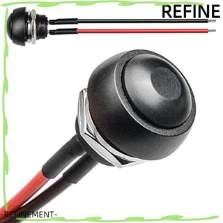 REFINEMENT Set 2 Công Tắc Tròn Màu Đen Chống Thấm Nước Mini On / Off Cho PBS-33B.