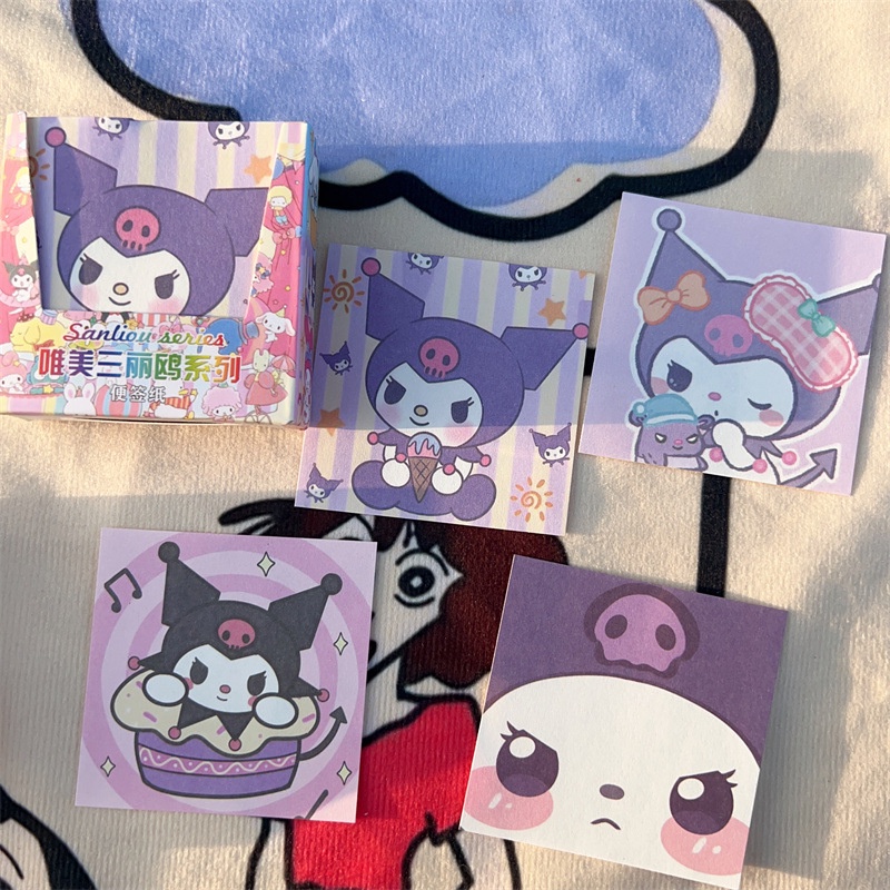200 cái sanrio note paper mini memo notes giấy đầy màu sắc văn phòng phẩm trường học