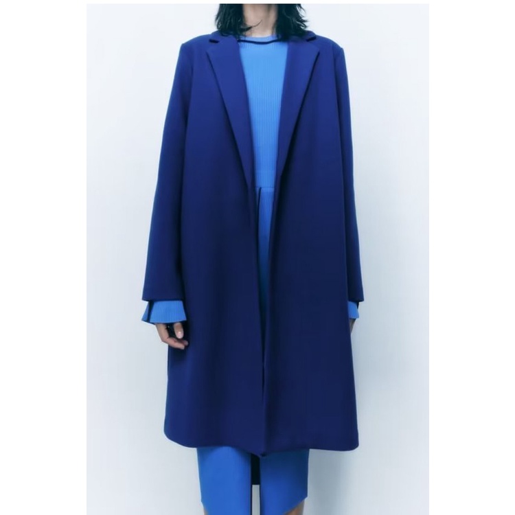 Zara mùa thu và mùa đông áo khoác dài mới áo khoác ve áo dài tay đi lại tính khí 5070420