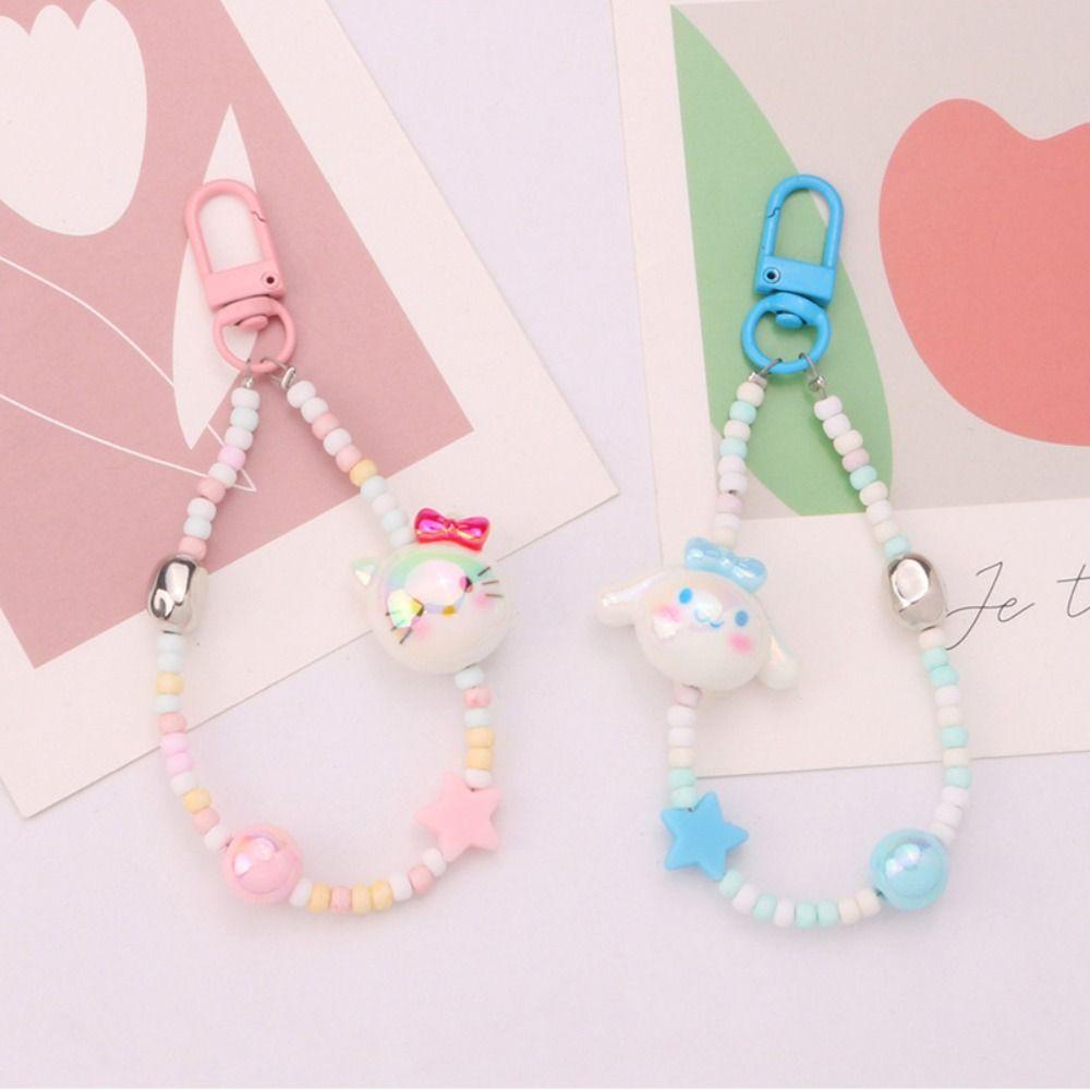 Daiga Búp Bê kuromi mini Xỏ Hạt Bằng acrylic y2k kuromi mymelody Làm Móc Khóa Thủ Công Cho Nữ