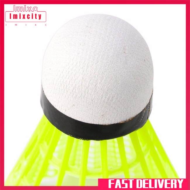 Imixcity 6 cái quả cầu tàu con thoi nylon màu vàng quả cầu lông birdies quả cầu ngoài trời