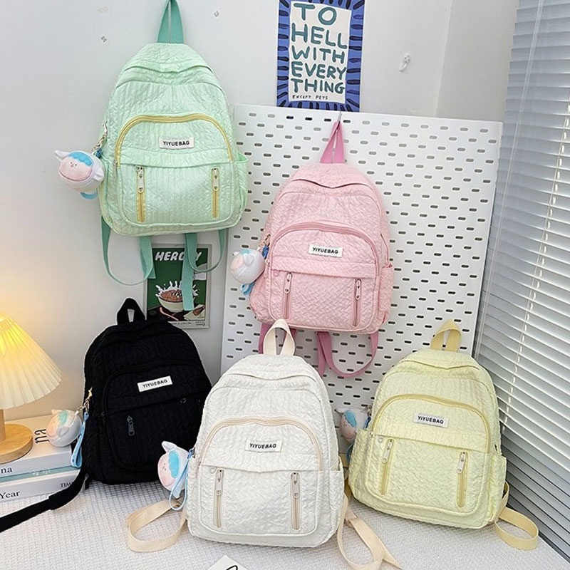 Elacent Ba Lô Đi Học mini Đơn Giản Dễ Thương Phong Cách Hàn Quốc