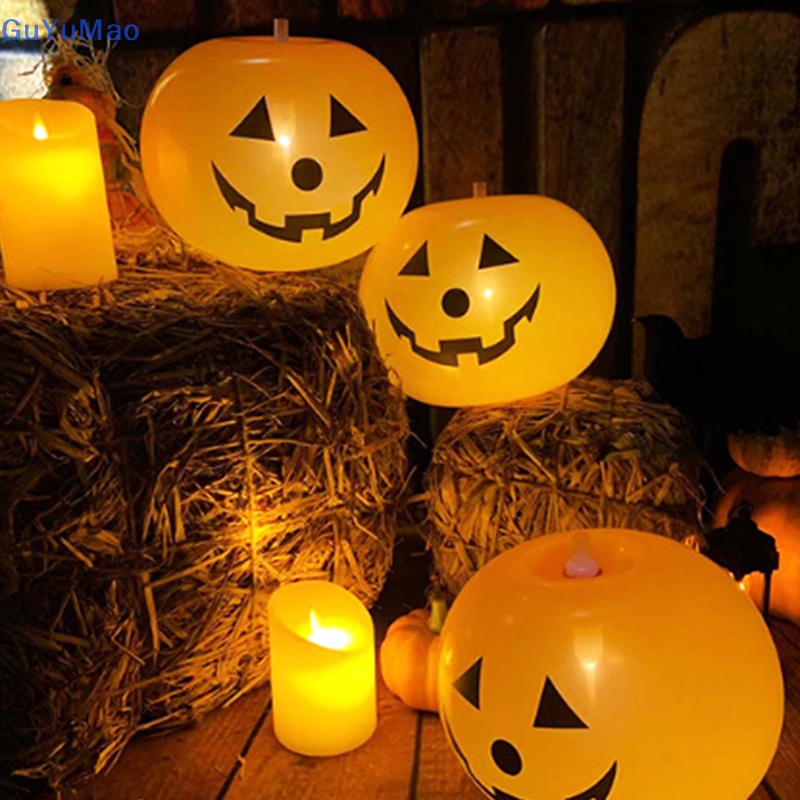 12 inch 5 cái bóng bay bí ngô phát sáng với đèn led trang trí halloween cho nhà ngoài trời halloween bí ngô trang trí phát sáng trong bóng tối prta