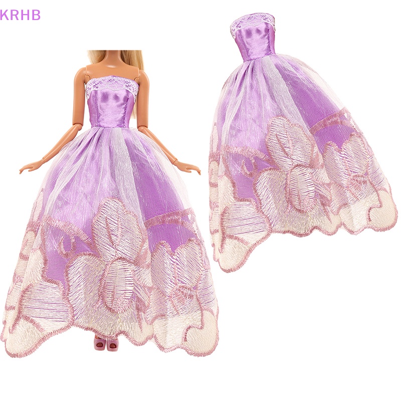 Krhb 1 cái 30 cm váy búp bê nửa gói ren váy lớn váy cưới búp bê váy quà tặng kỳ nghỉ mới