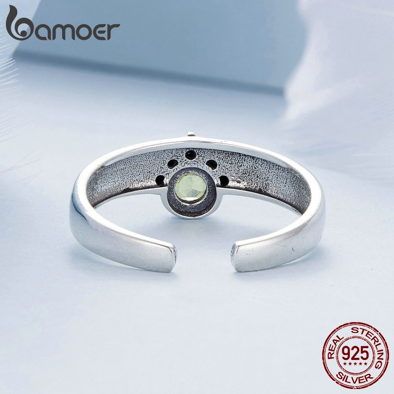 Bamoer Nhẫn Bạc 925 Hình Trăng Sao Cho Cặp Đôi