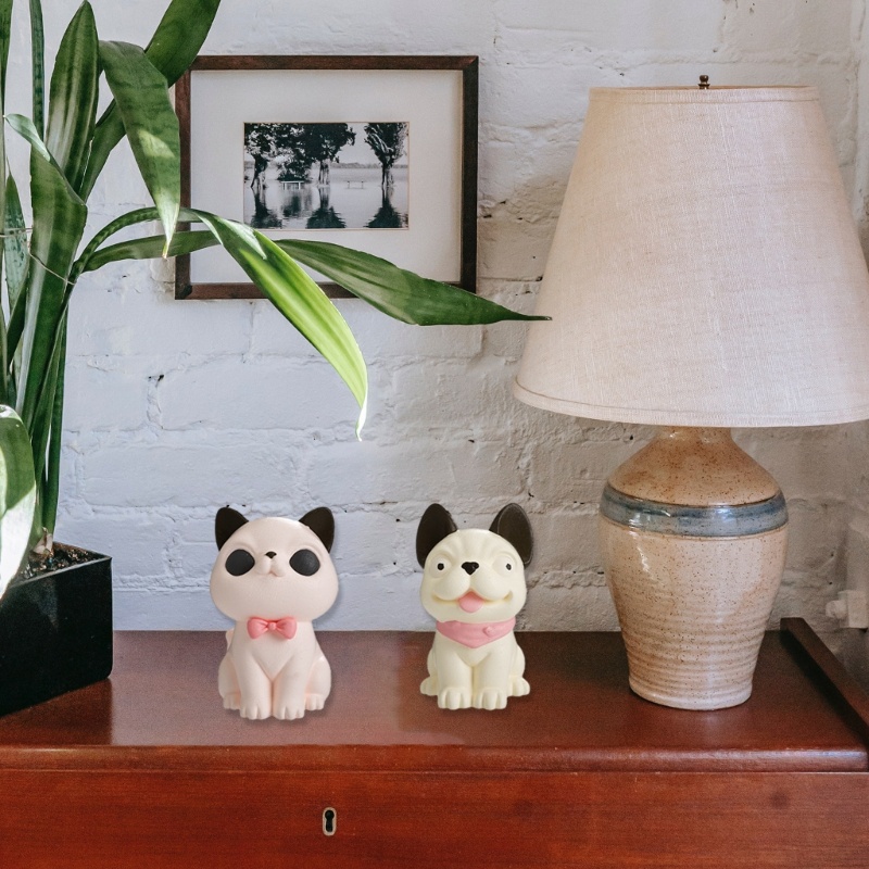 Khuôn silicone Làm Móc Khóa diy Hình Chó Mèo Xinh Xắn