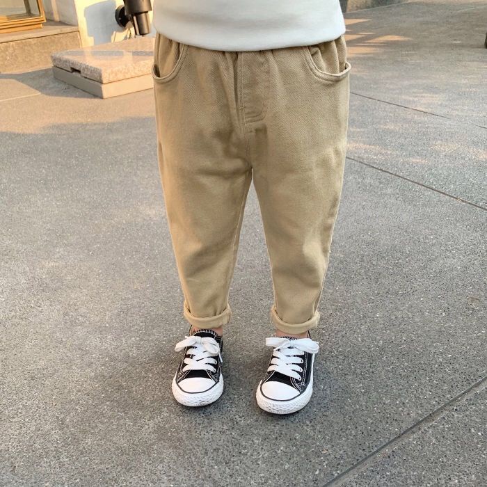 Quần Dài Thể Thao Bằng cotton Phong Cách Hàn Quốc Thời Trang Xuân Thu Cho Bé Trai