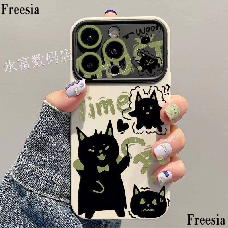 Ốp Điện Thoại Mềm Hình Mèo Ma Có Cửa Sổ Cho apple Iphone 14promax 13Pro12 / 11 7p Axp