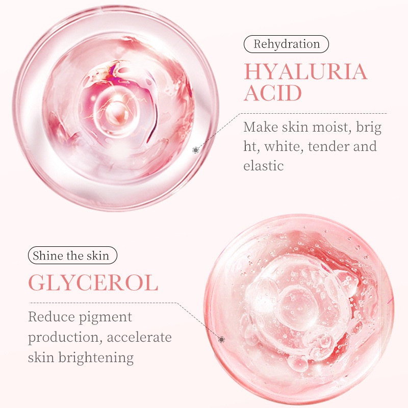 Bioaqua rose hyaluronic acid moisturizer cream hydrating làm sáng tông màu da thu nhỏ lỗ chân lông 50g