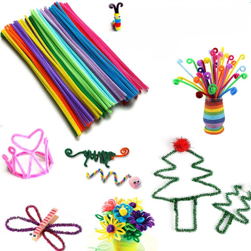 100PCS CHENILLE STEMS/PIPE CLEANERS/ASSORTED COLOURS/ART AND CRAFT/DIY HAPPY COTTAGE