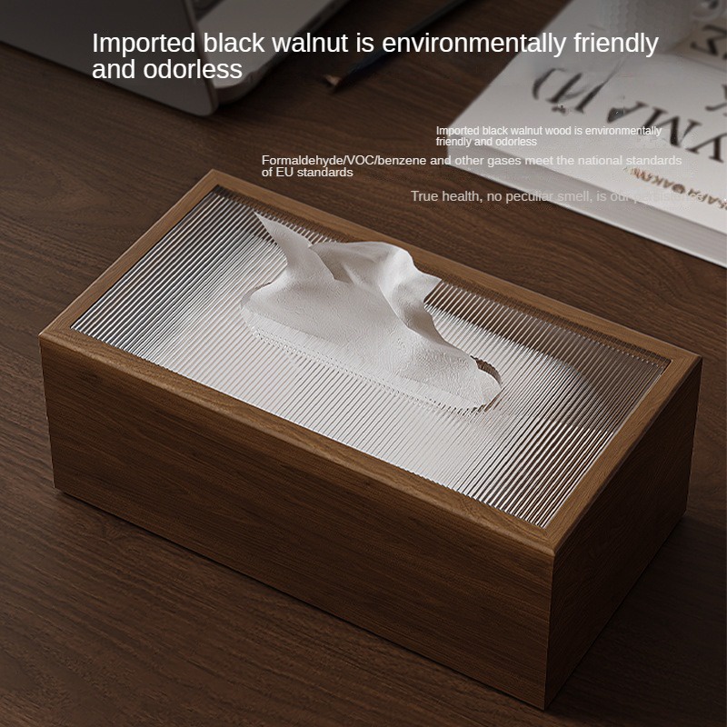 Hộp lưu trữ khăn giấy người giữ hộp phân phối sang trọng cho văn phòng ô tô nhà vệ sinh bằng gỗ cuộn khăn ăn người tổ chức trang trí nội thất