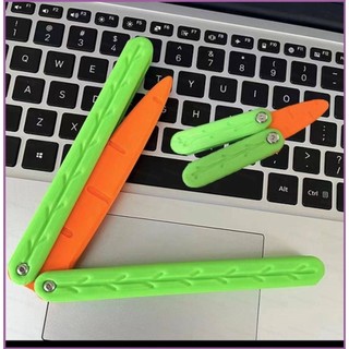 Sq2 carrot gravity jump củ cải nhỏ balisong quà tặng cho trẻ em giảm căng thẳng đồ chơi thần tài bướm dao benchmade